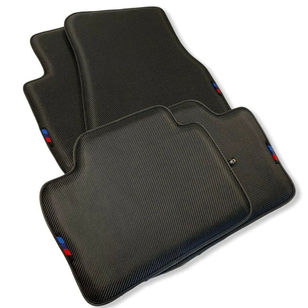 Floor Mats For BMW 1 Series E87 Autowin Brand Carbon Fiber Leather - AutoWin