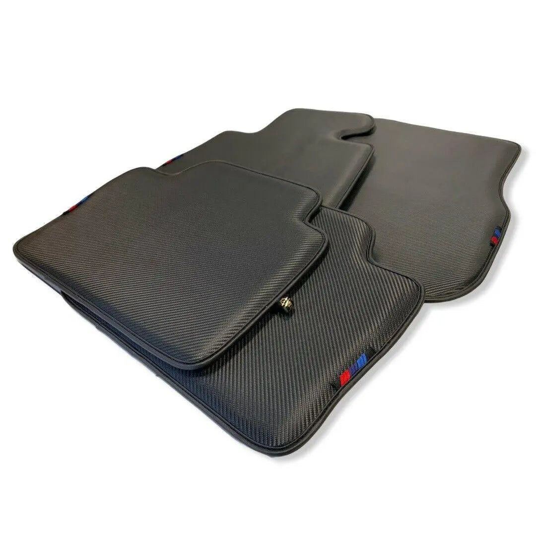 Floor Mats For BMW 7 Series F02 Autowin Brand Carbon Fiber Leather - AutoWin
