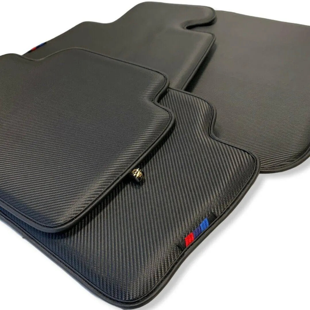 Floor Mats For BMW M4 Series F82 Autowin Brand Carbon Fiber Leather - AutoWin