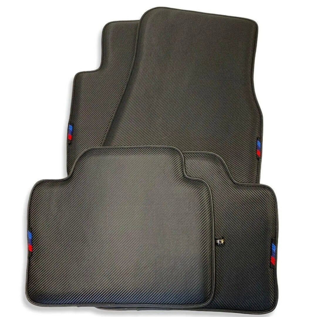 Floor Mats For BMW X5 Series E70 Lci Autowin Brand Carbon Fiber Leather - AutoWin