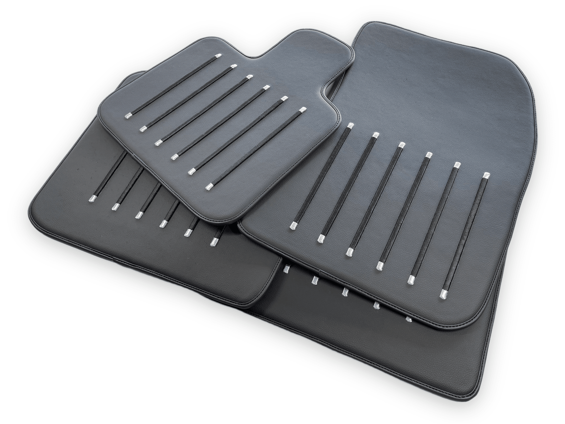 Leather Floor Mats For Rolls Royce Shadow 1965-1977 Black - AutoWin