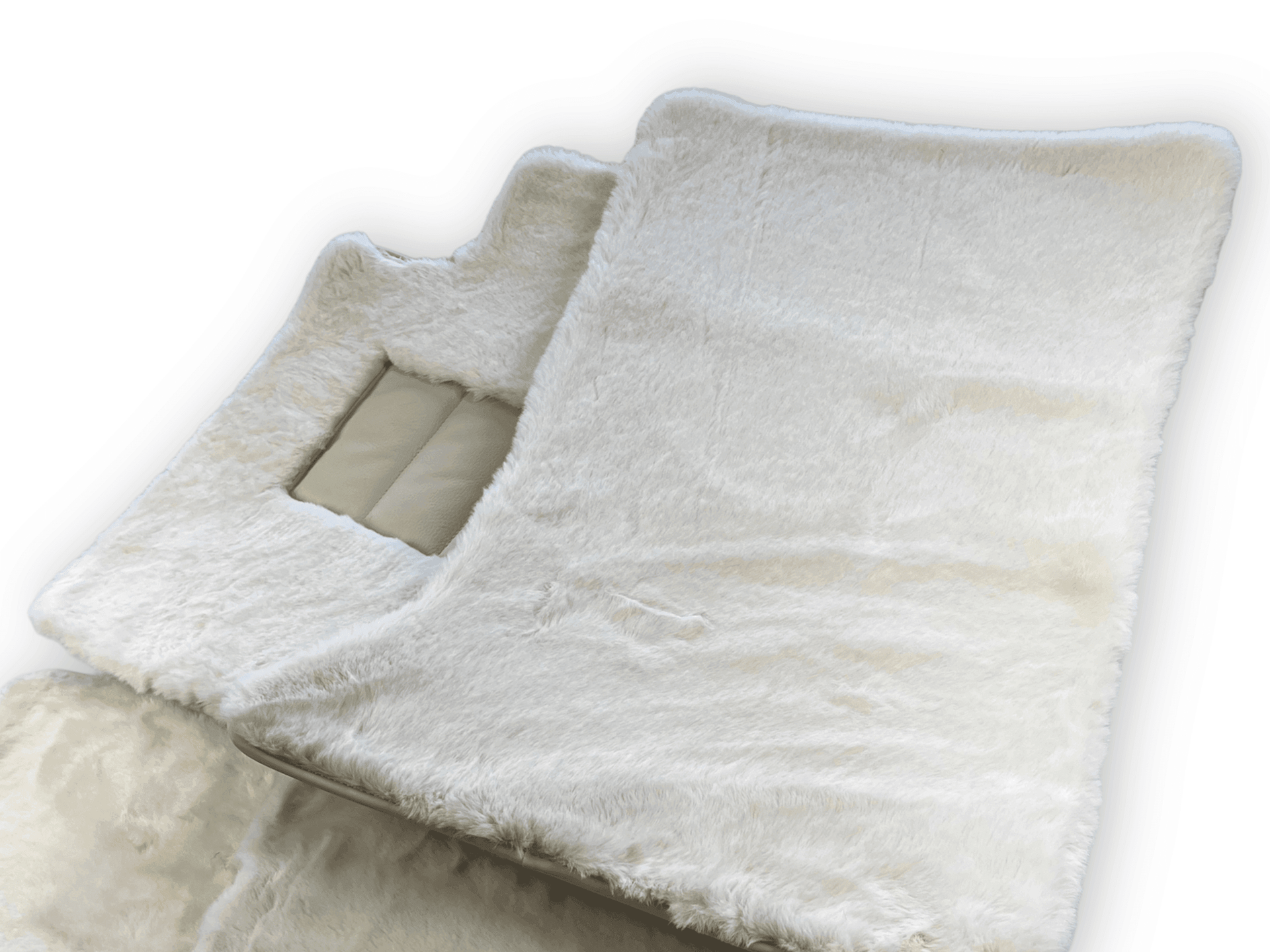 Luxury White Sheepskin Floor Mats for Rolls Phantom