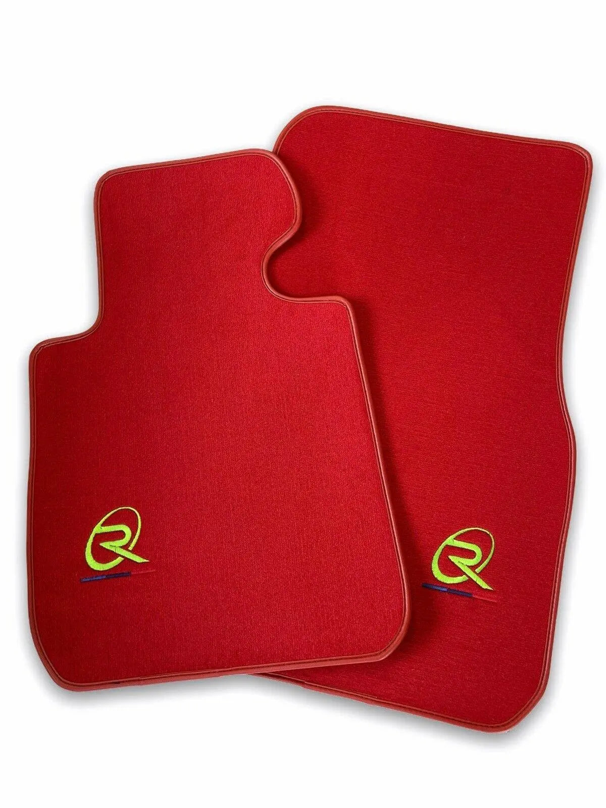 Red Floor Mats For BMW 2 Series F22 ROVBUT Brand Tailored Set Perfect Fit Green SNIP Collection - AutoWin
