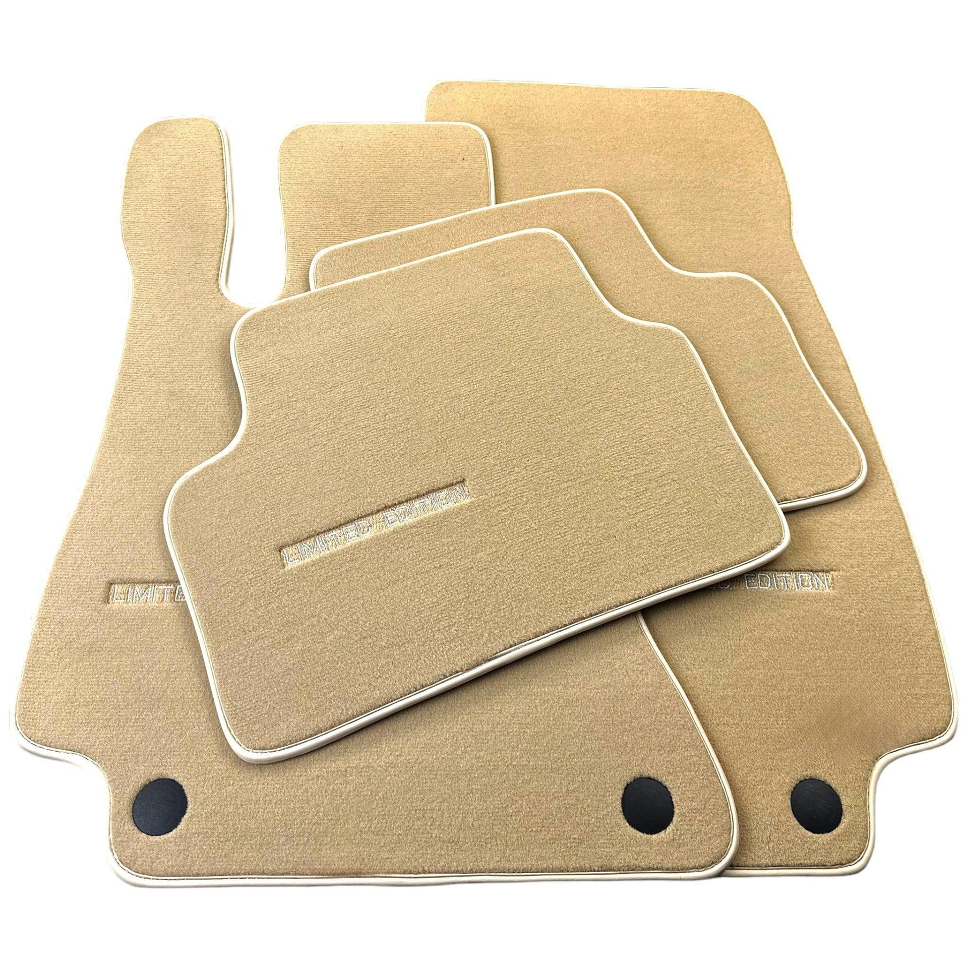 Beige Floor Mats For Mercedes Benz C-Class W203 Sedan (2000-2007) | Limited Edition - AutoWin