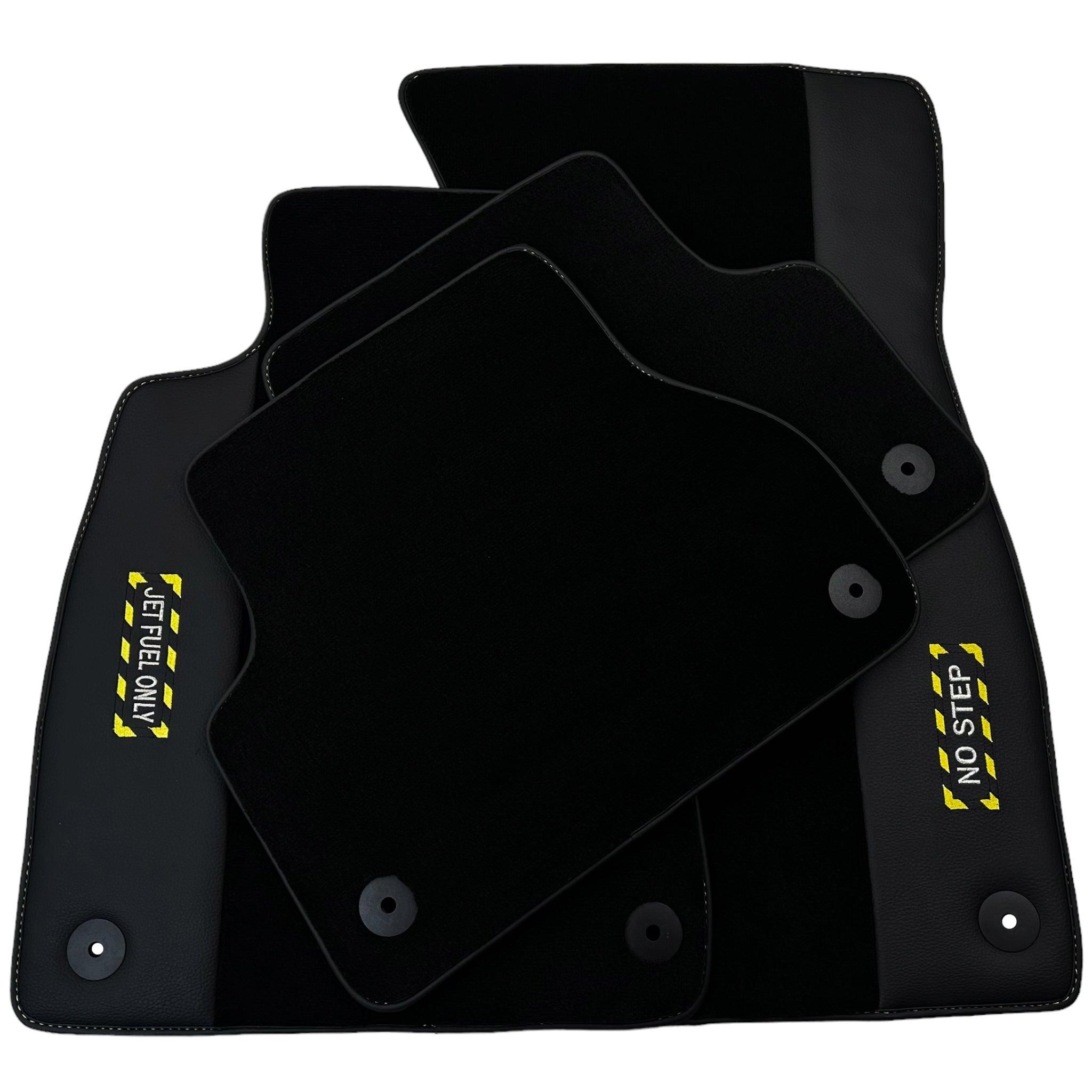 Black Floor Mats for Audi A4 - B9 Avant (2018-2019) | Fighter Jet Edition - AutoWin