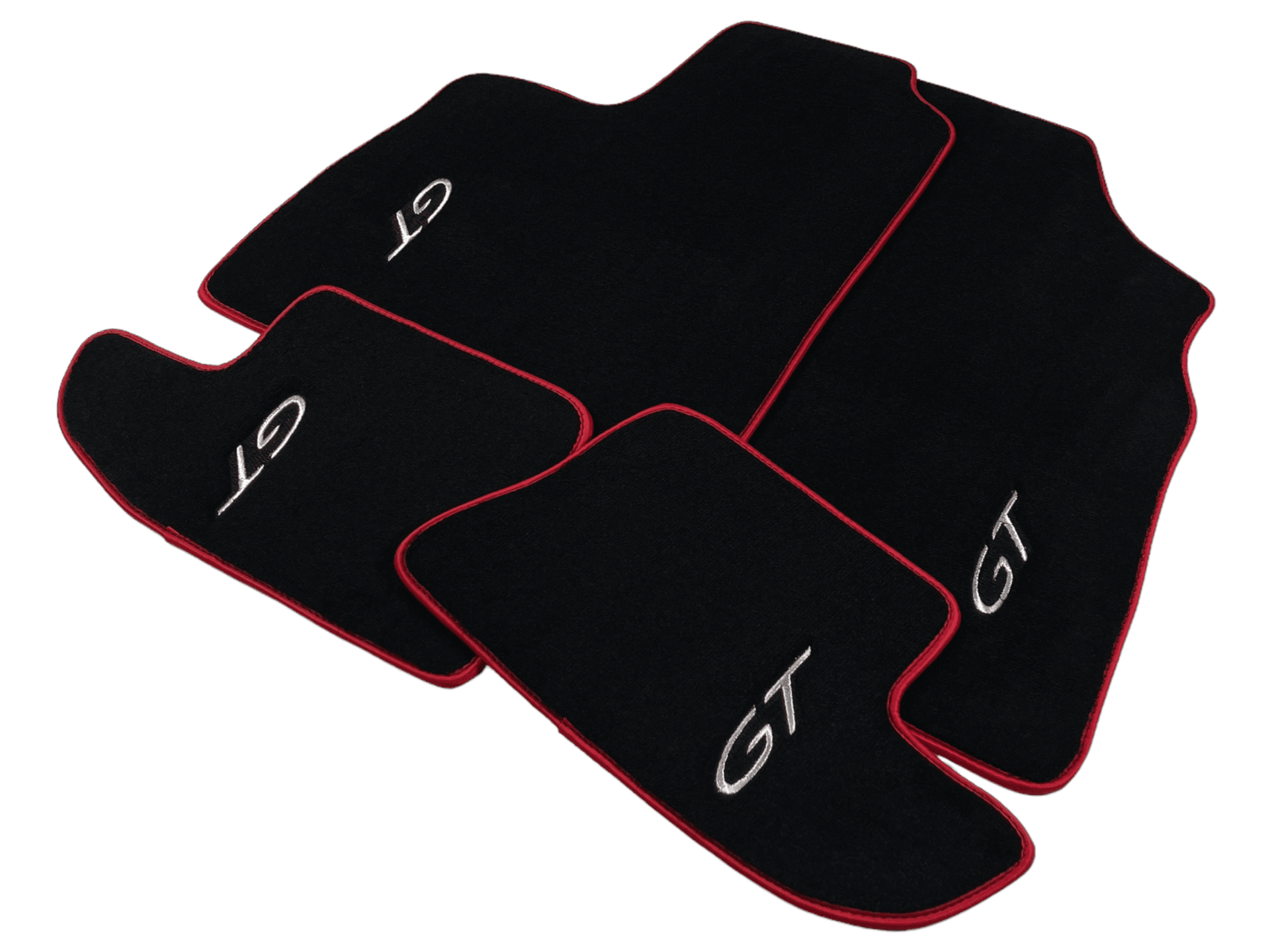 Black Floor Mats For Bentley Continental GT 2003–2011 With Red Trim - AutoWin