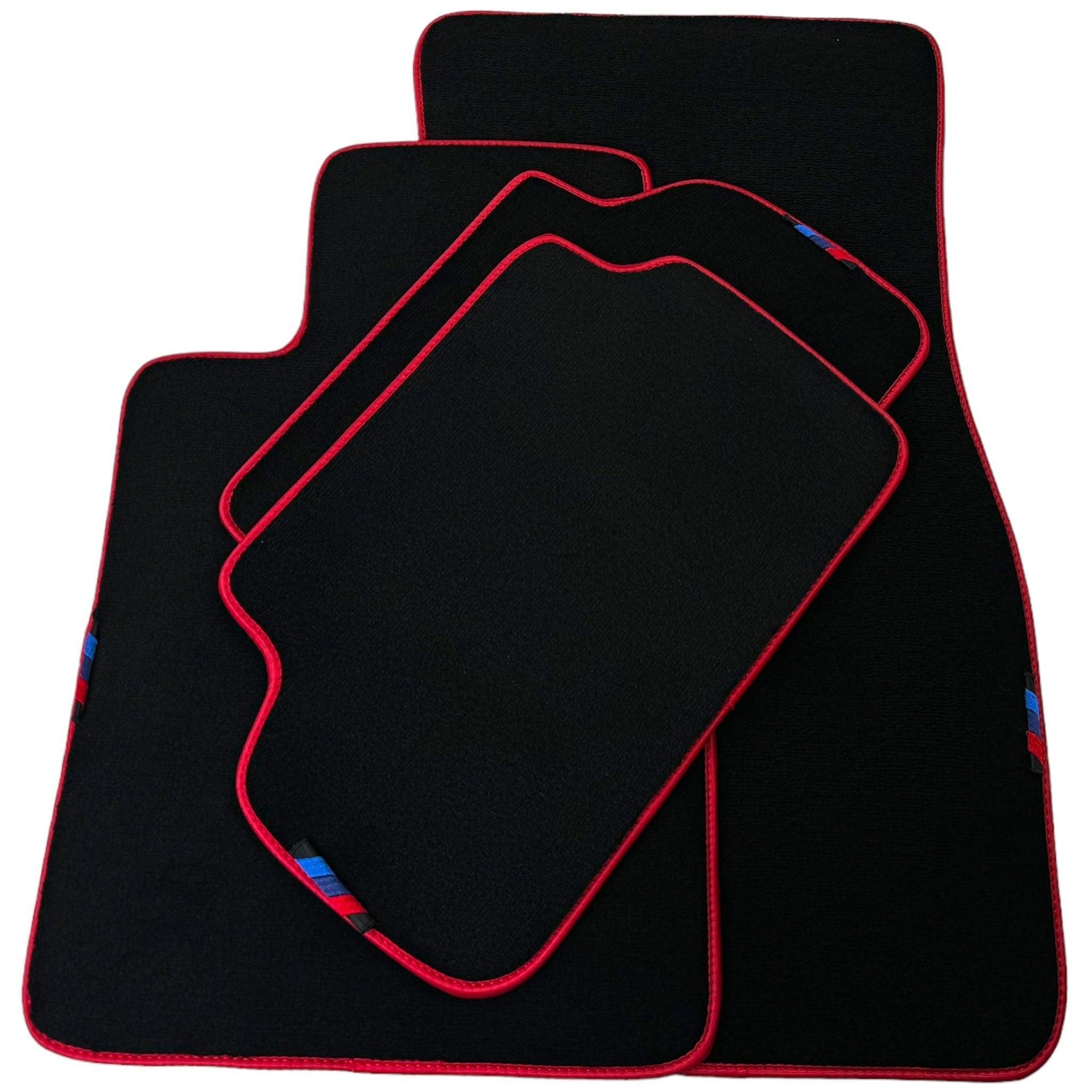 Black Floor Mats For BMW 1 Series E82 | Red Trim - AutoWin