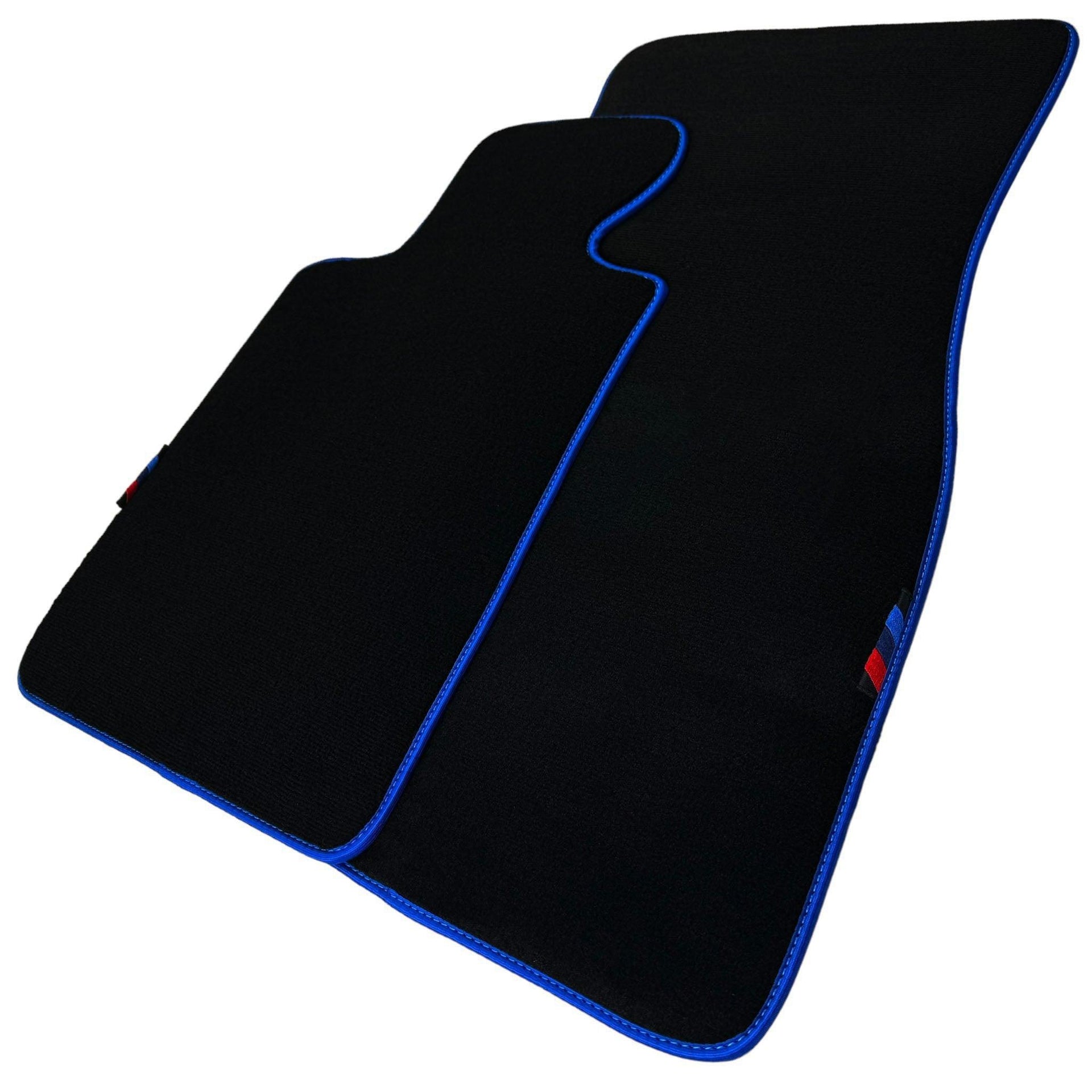Black Floor Mats For BMW 2 Series F45 | Blue Trim - AutoWin