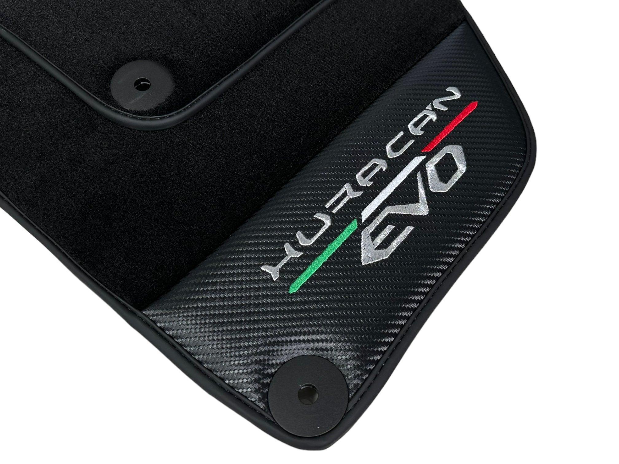 Huracan EVO (2014-2023): Black Mats with Carbon Fiber Borders