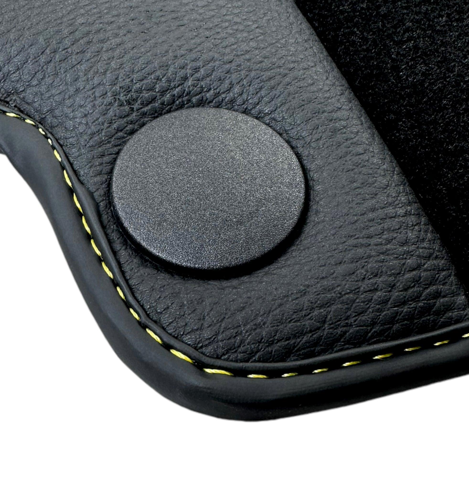 Black Floor Mats For Mercedes Benz C-Class W205 Sedan Facelift (2018-2021) | Fighter Jet Edition - AutoWin