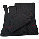 Black Leather Floor Mats For Mercedes Benz GLA-Class X156 (2013-2017) | ER56 Design - AutoWin