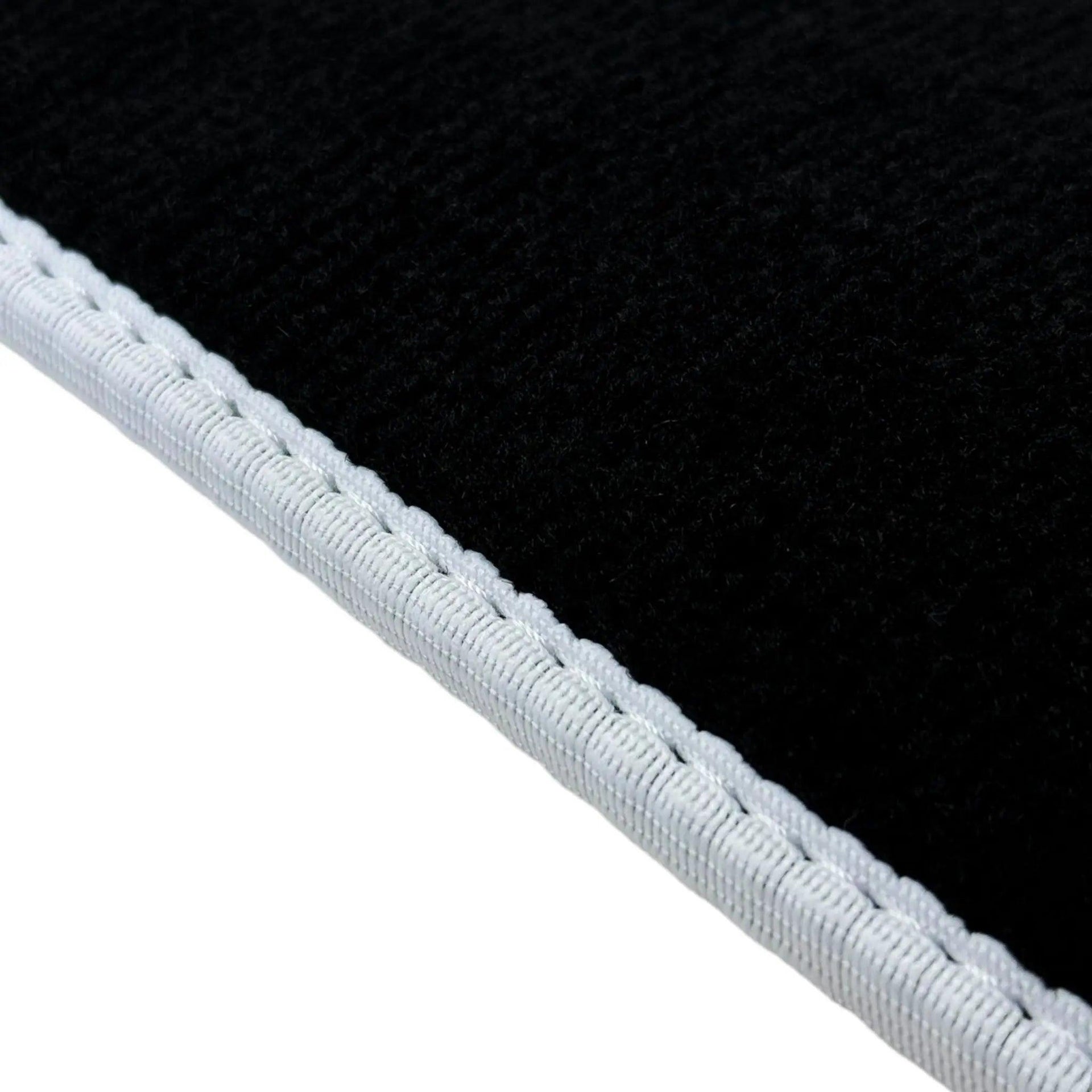 Black Mats For BMW 3 Series E36 Convertible | White Trim - AutoWin