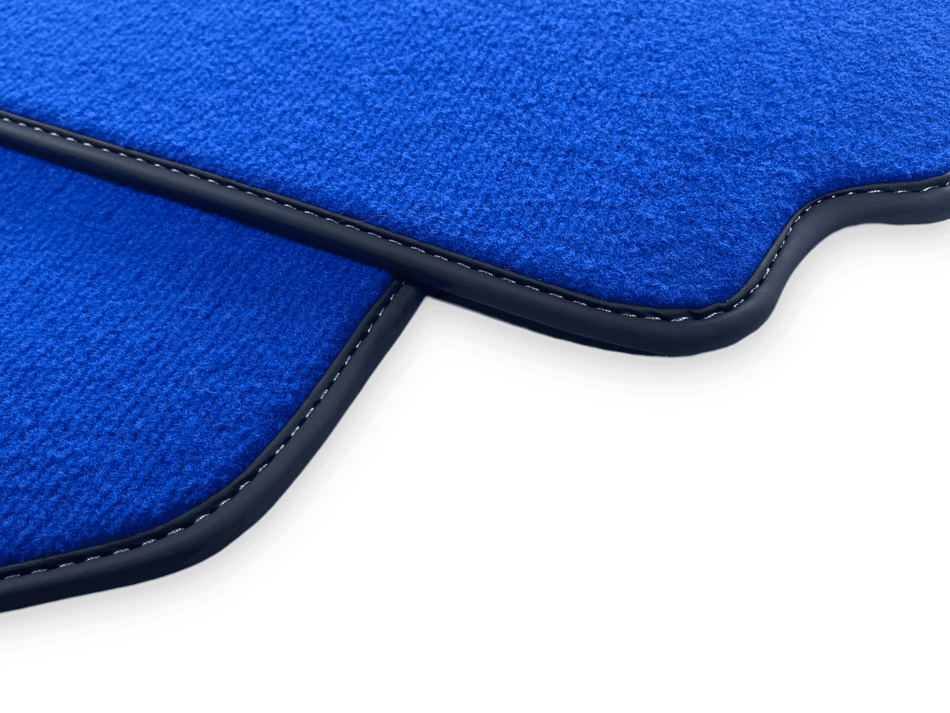 Blue Floor Mats For Ferrari F8 Tributo 2019-2022 With Alcantara Leather - AutoWin