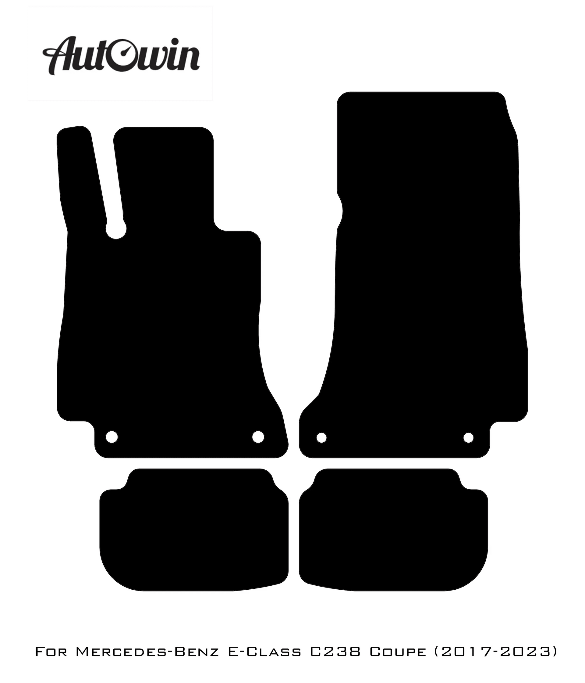 Blue Floor Mats For Mercedes Benz E-Class C238 Coupe (2017-2023) | Limited Edition - AutoWin