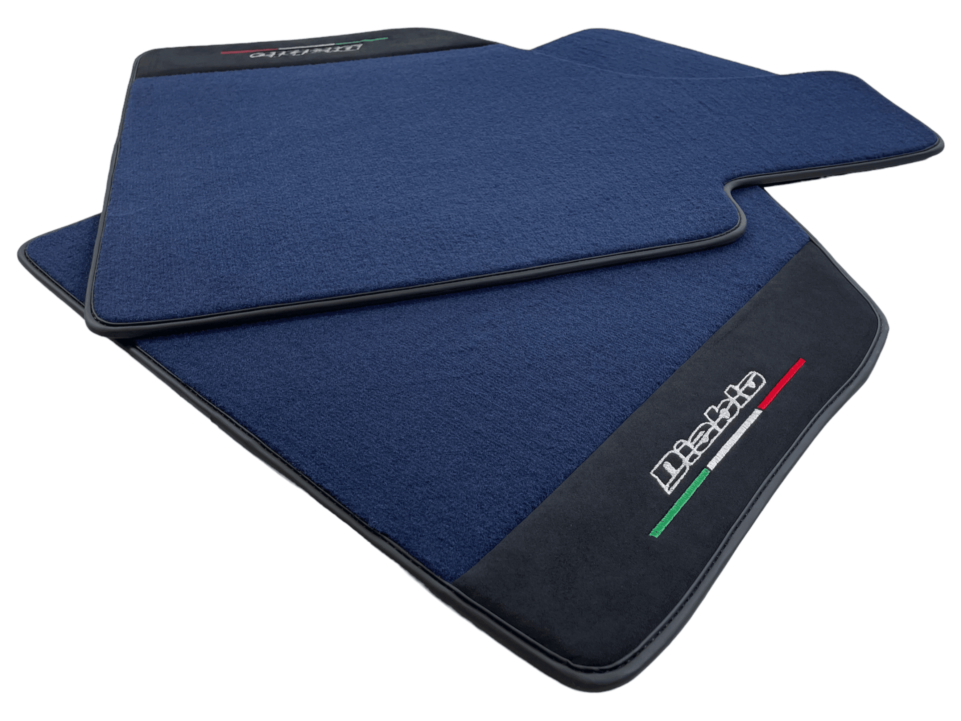 Dark Blue Floor Mats for Lamborghini Diablo 1990-2001 With Alcantara Leather - AutoWin