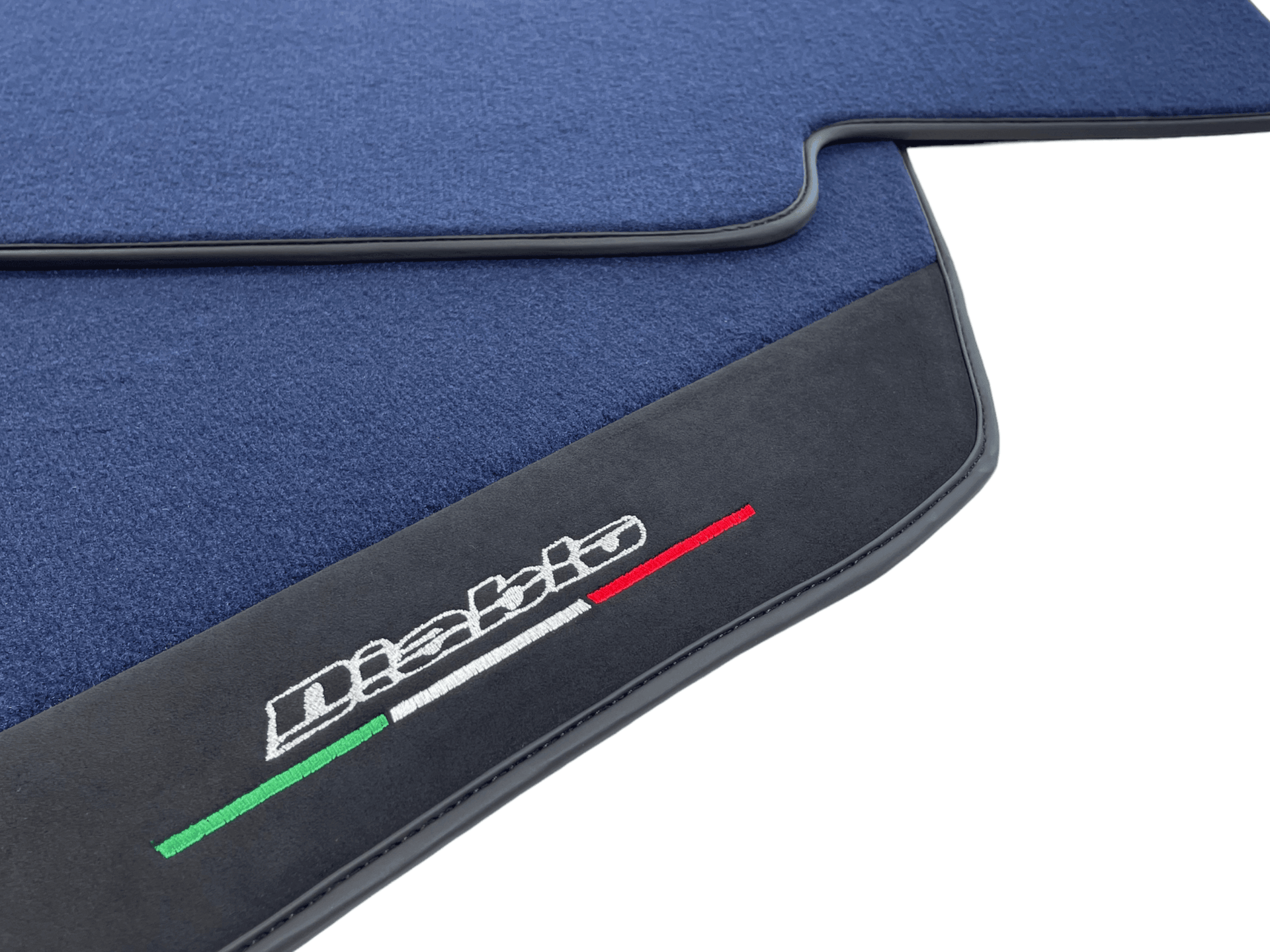 Dark Blue Floor Mats for Lamborghini Diablo 1990-2001 With Alcantara Leather - AutoWin