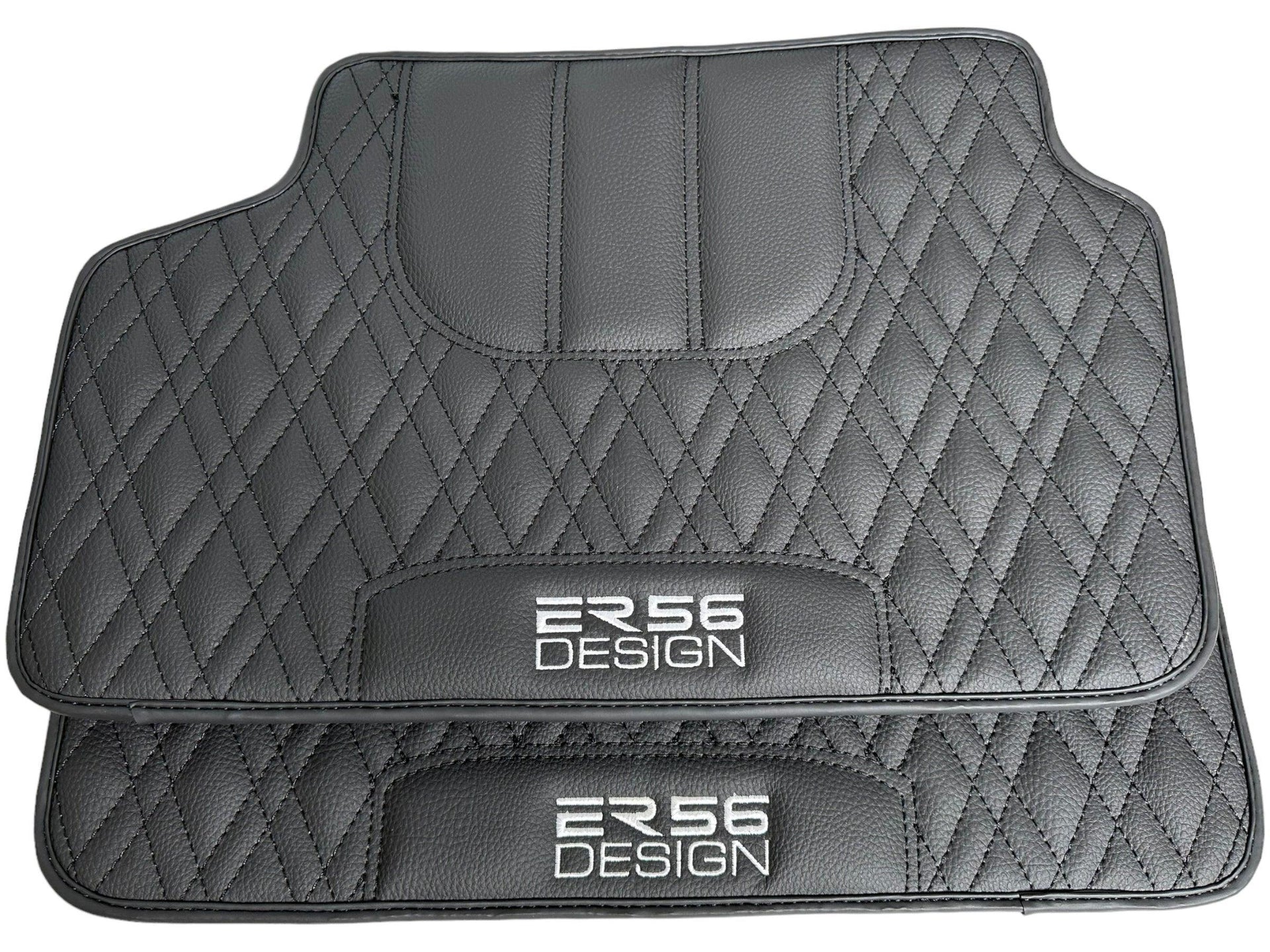 Floor Mats For BMW M5 Series F90 Black Leather Er56 Design - AutoWin
