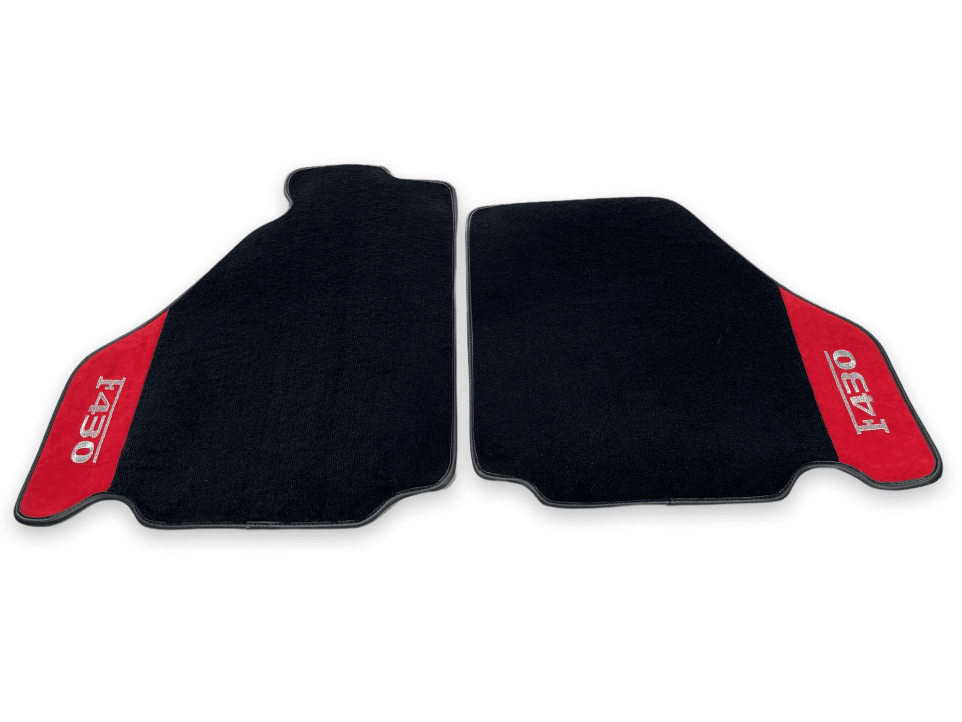 Floor Mats For Ferrari F430 2004-2009 Red Alcantara Leather - AutoWin