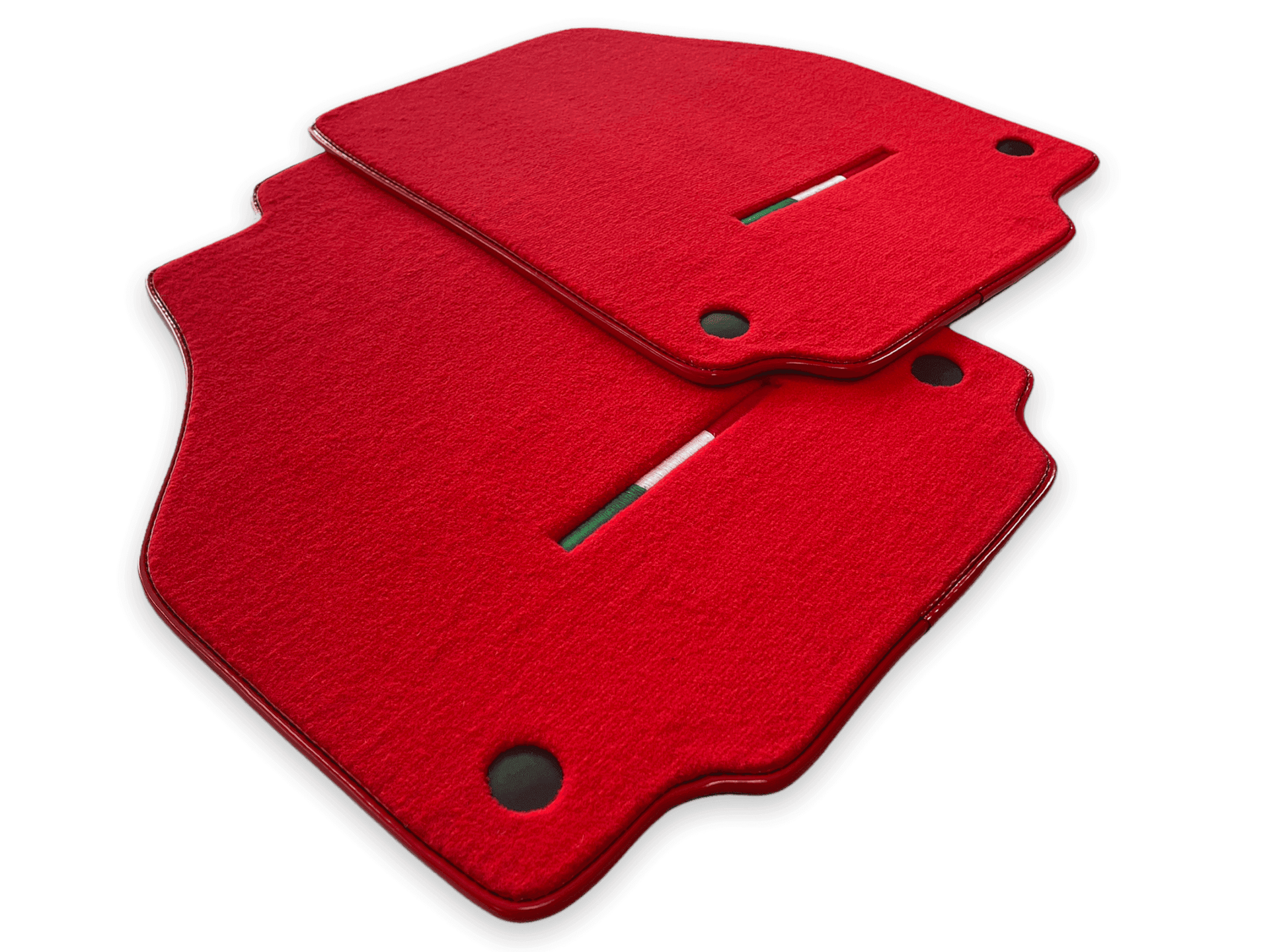 Floor Mats For Ferrari F8 Tributo 2019-2023 Red Italian Edition - AutoWin