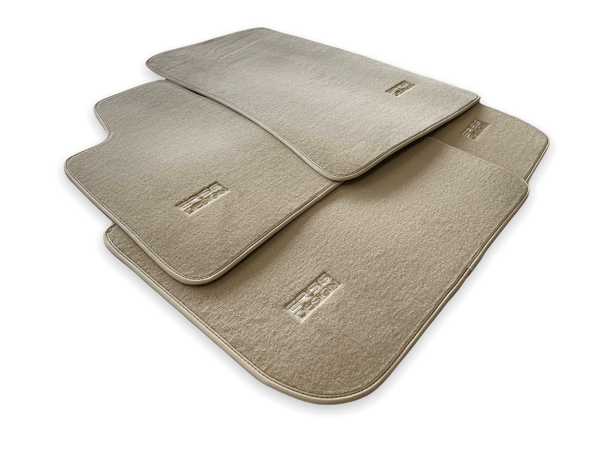 Floor Mats For Rolls Royce Cullinan Rr31 2018-2023 Beige ER56 Design - AutoWin