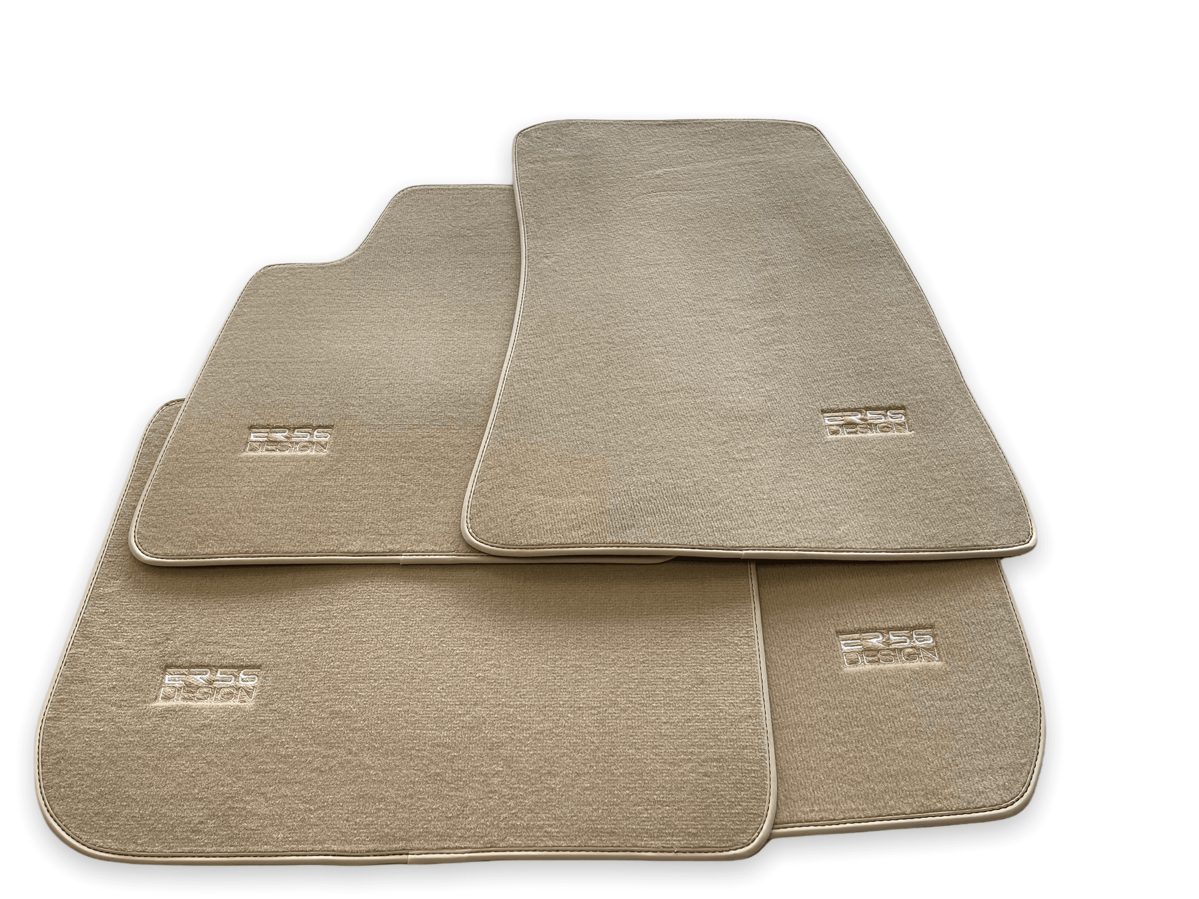 Floor Mats For Rolls Royce Cullinan Rr31 2018-2023 Beige ER56 Design - AutoWin