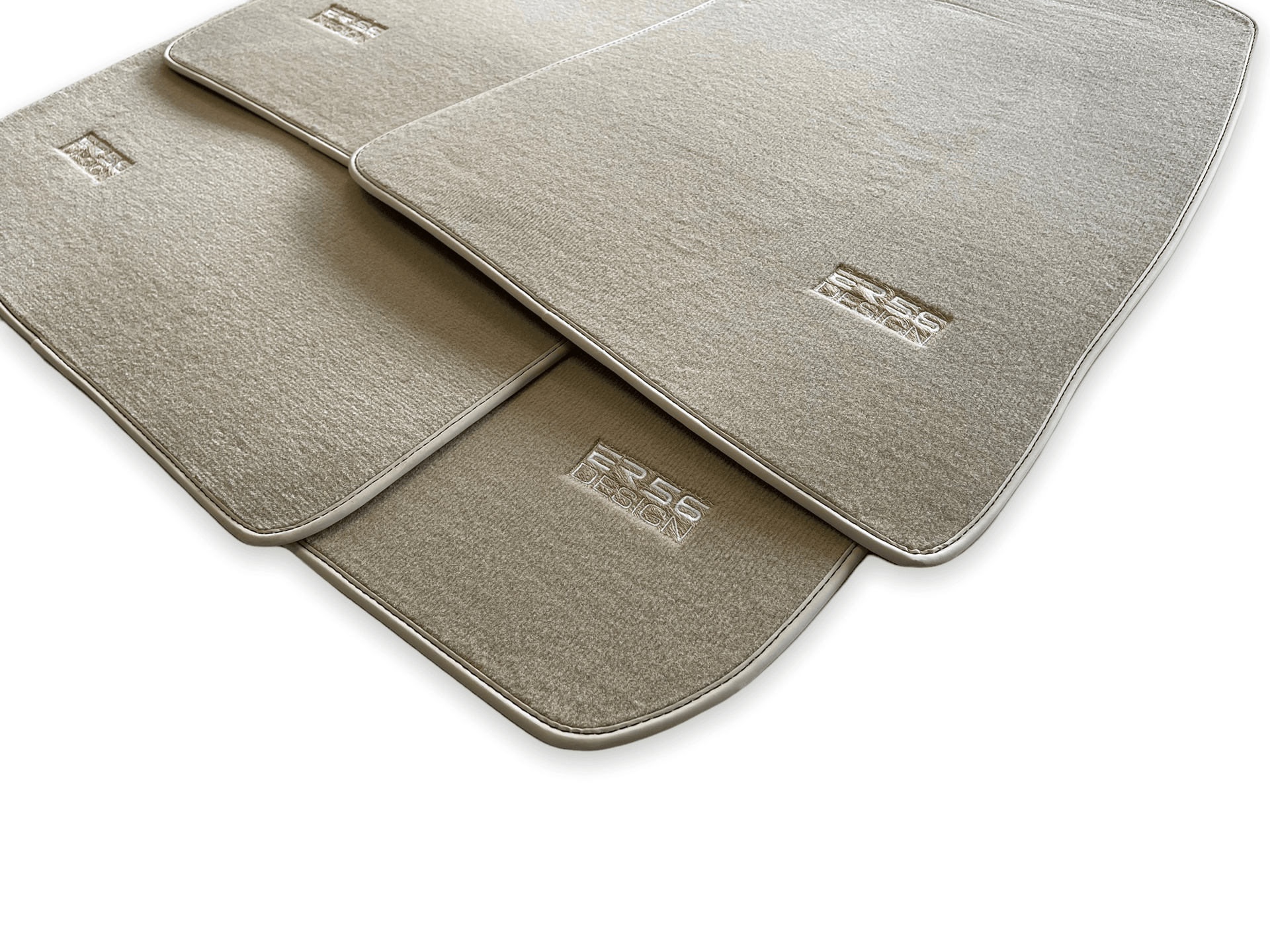 Floor Mats For Rolls Royce Cullinan Rr31 2018-2023 Beige ER56 Design - AutoWin