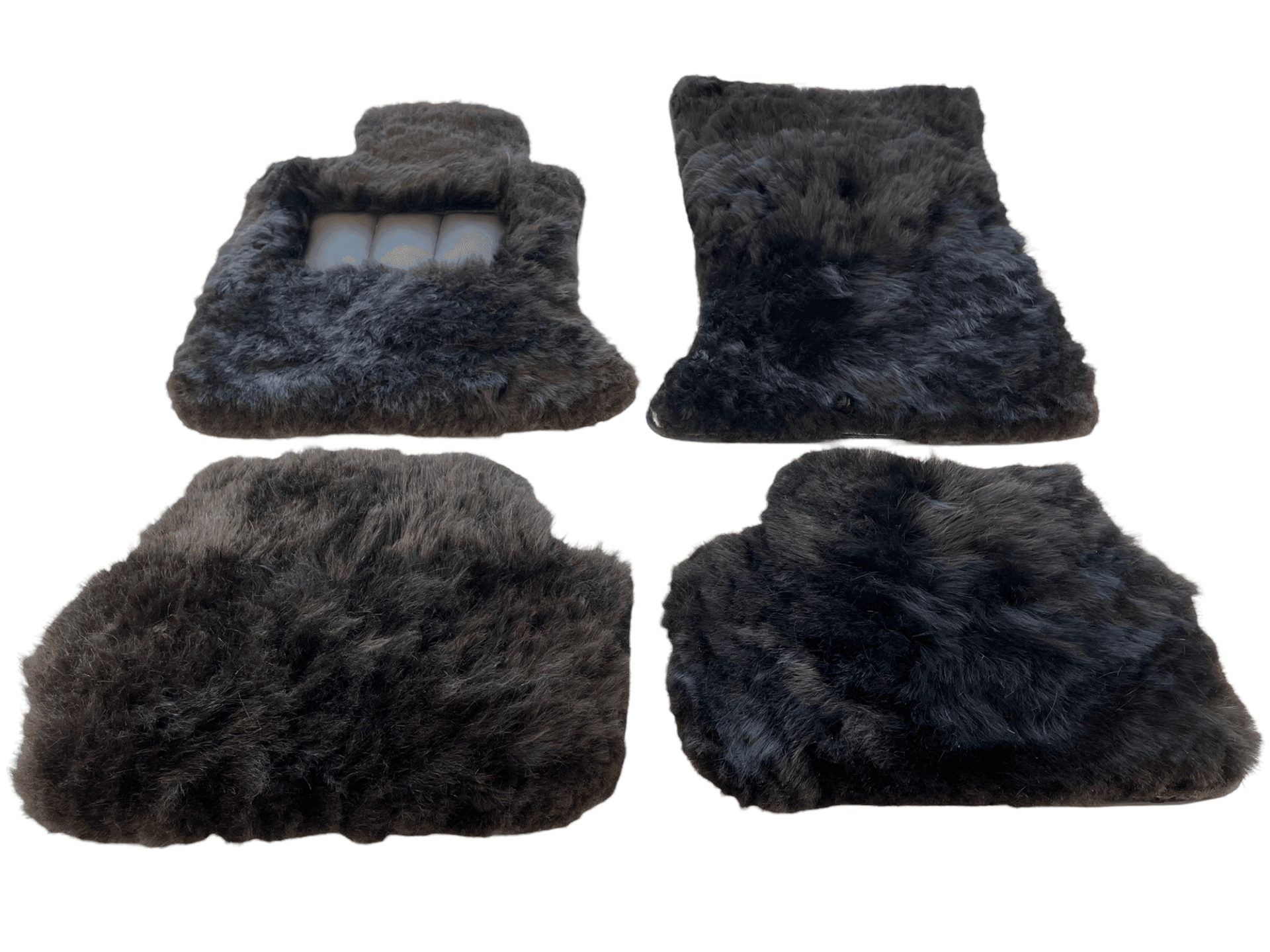 Genuine Sheepskin Floor Mats Rolls Royce Wraith 2013–2023 Er56 Design - AutoWin