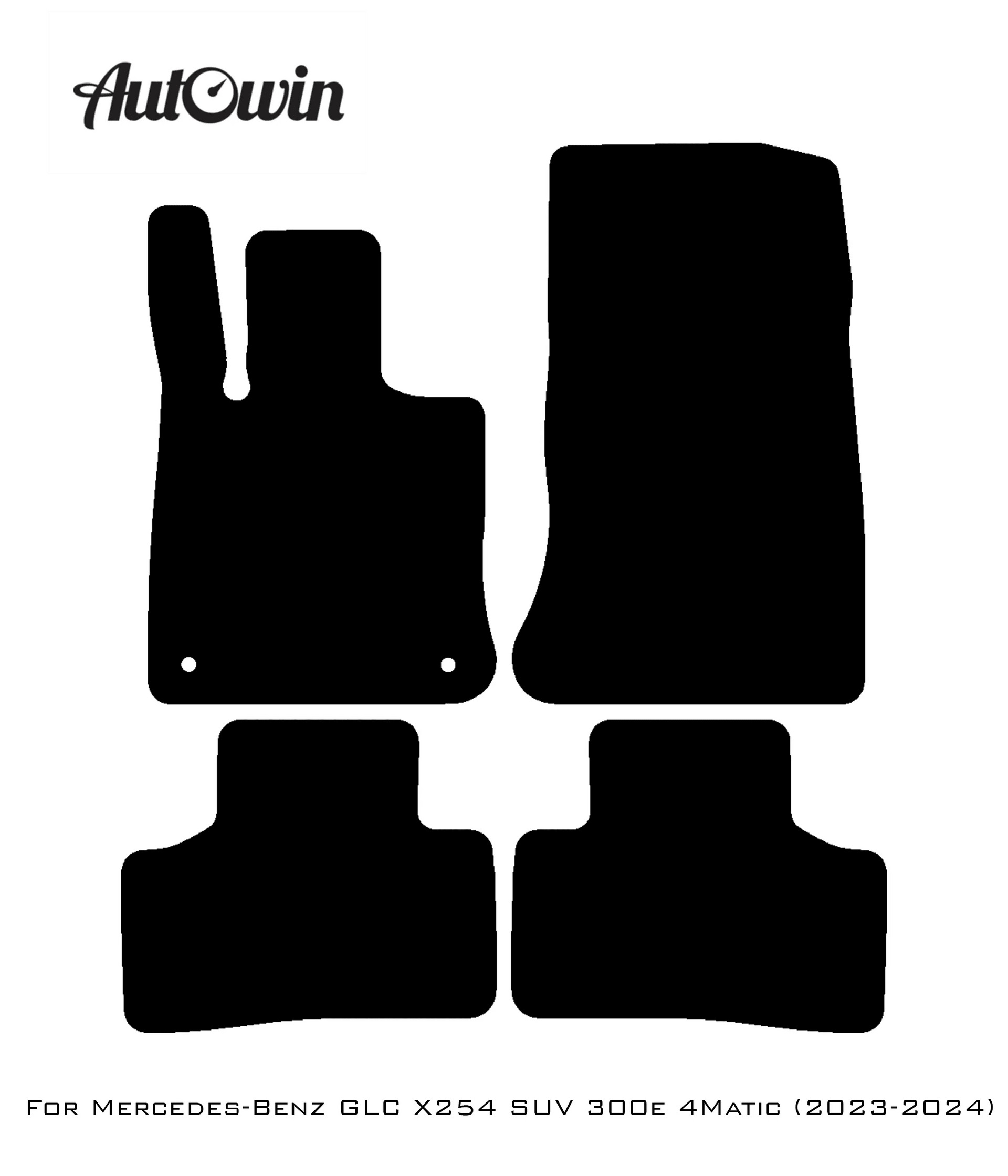 Gray Floor Mats For Mercedes Benz GLC-Class X254 SUV 300e 4Matic (2023-2024) | Limited Edition - AutoWin