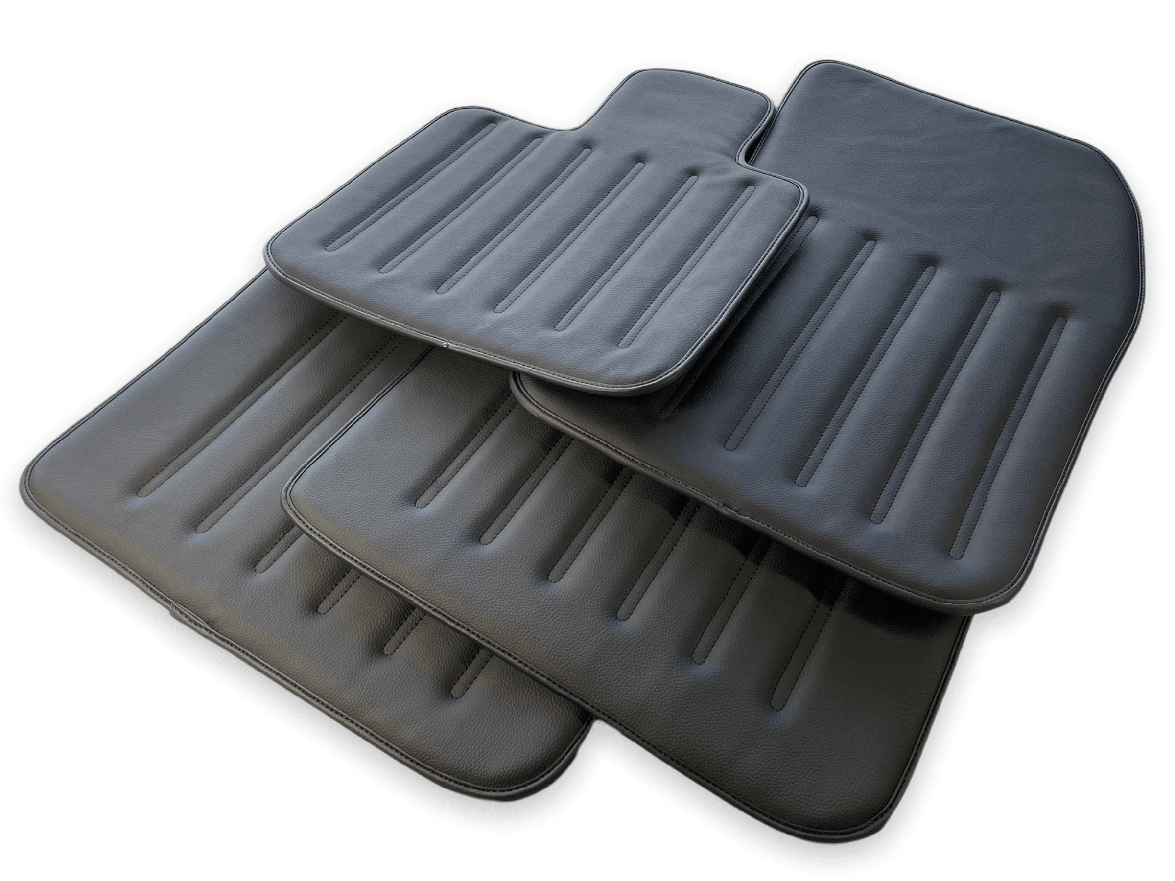 Leather Floor Mats For Rolls Royce Black Badge Cullinan Rr312018-2023 Black - AutoWin