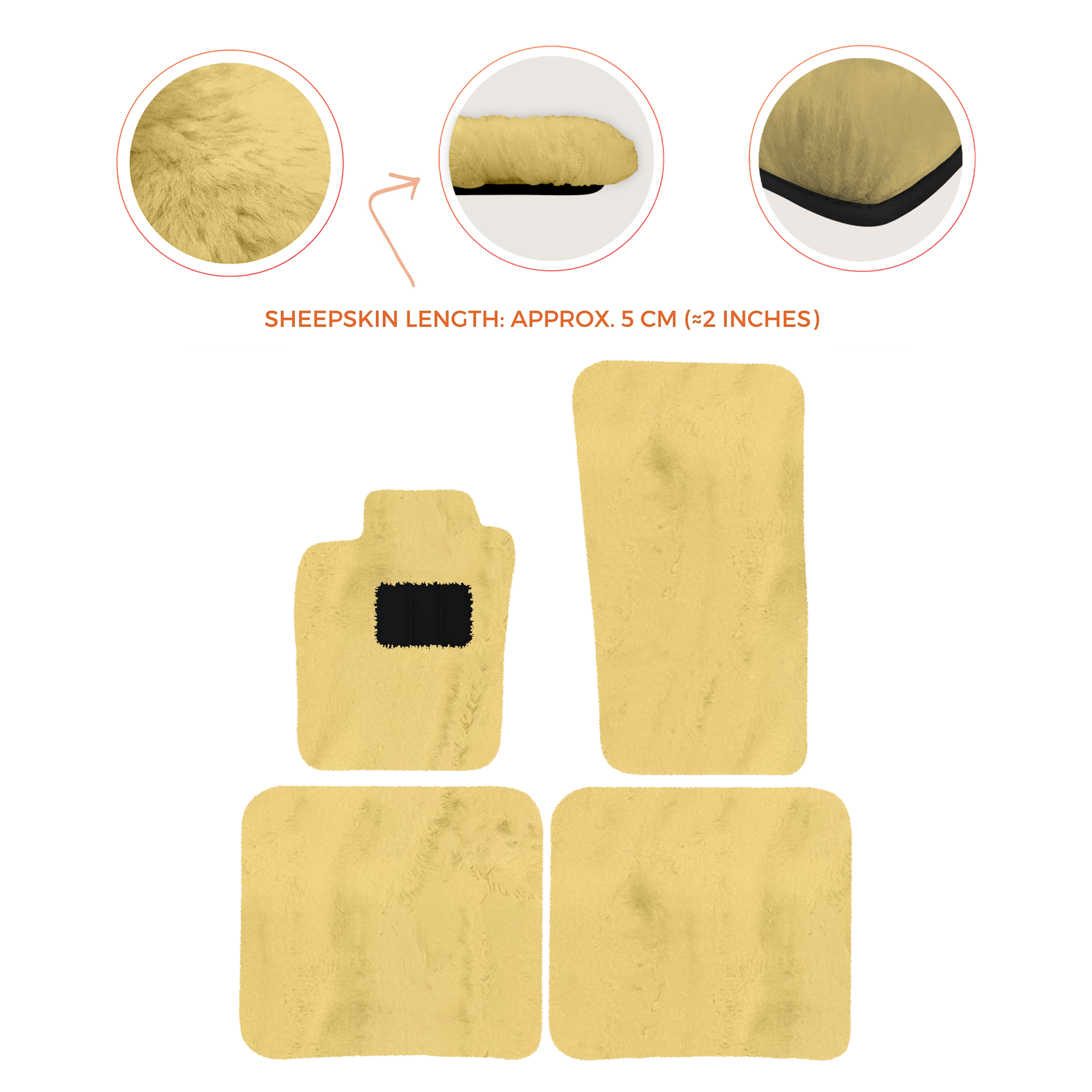 Premium Sheepskin Floor Mats for Bentley Arnage RL (1998-2009)