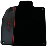 Black Floor Mats for Lamborghini Aventador SV with Carbon Fiber - AutoWin