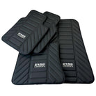Black Leather Floor Mats for Rolls Royce Shadow (1965-1977) ER56 Design - AutoWin
