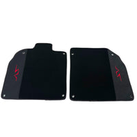 Black Floor Mats for Lamborghini Aventador SV with Alcantara Leather - AutoWin