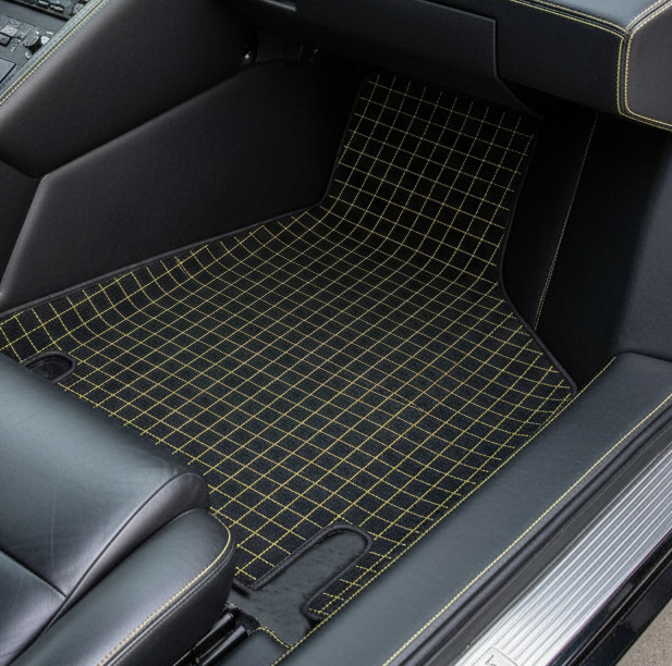 Customizable Floor Mats From Carpet With Leather for Lamborghini Countach (1974–1990) - AutoWin