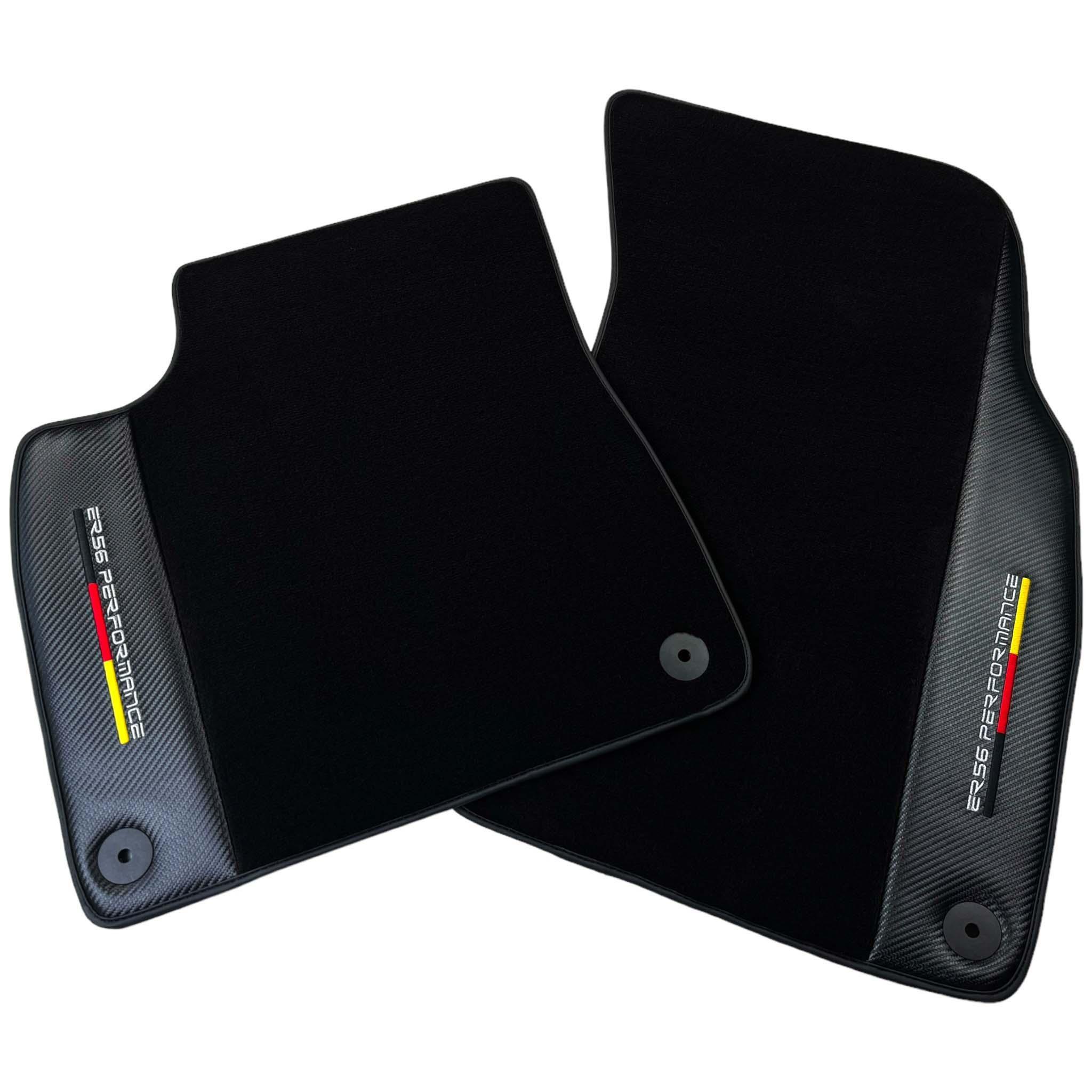 Black Floor Mats for Porsche Cayenne (2018-2023) with Carbon | ER56 Performance - AutoWin