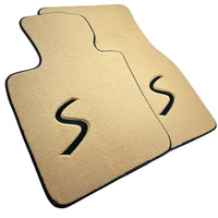 Beige Floor Mats for Mini Cabrio R52 Convertible (2004-2009) - AutoWin