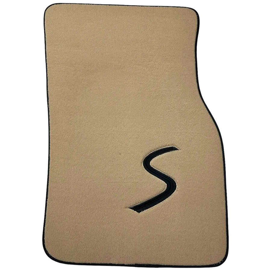 Beige Floor Mats for Mini Cabrio R52 Convertible (2004-2009) - AutoWin
