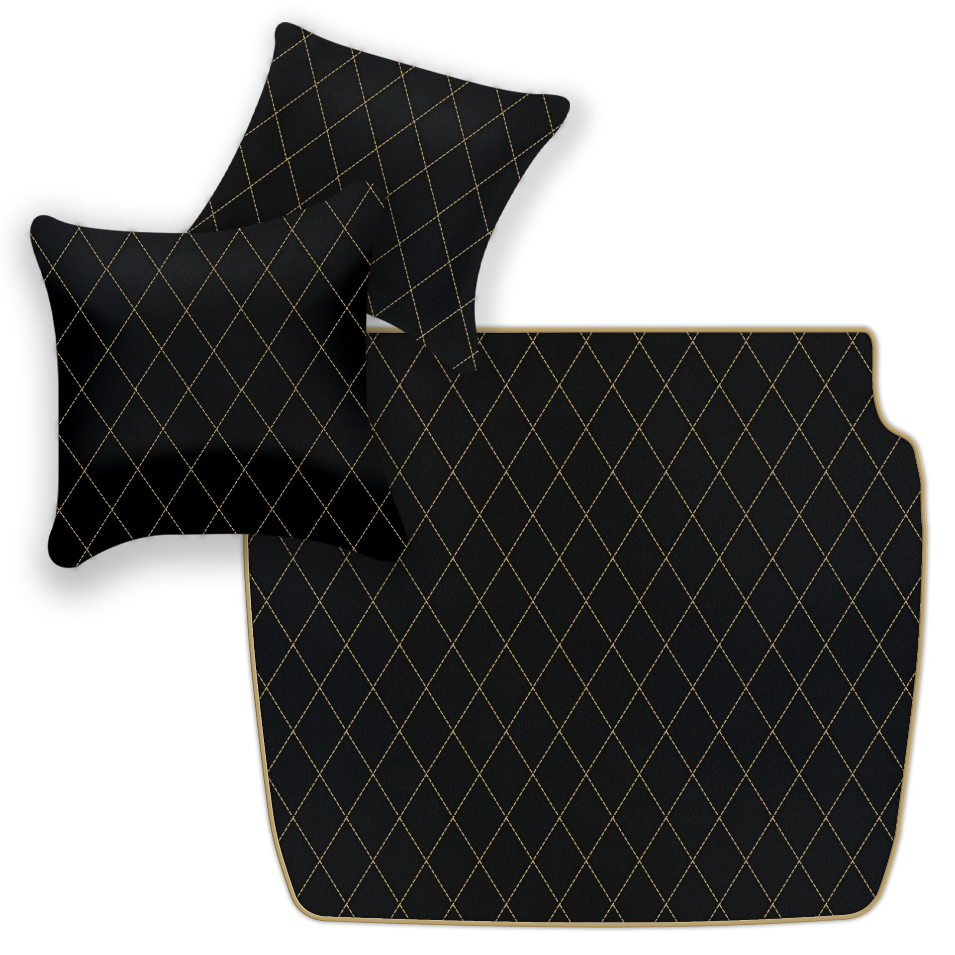 Custom Black Leather Floor Mats for Ferrari 612 Scaglietti (2005-2011)