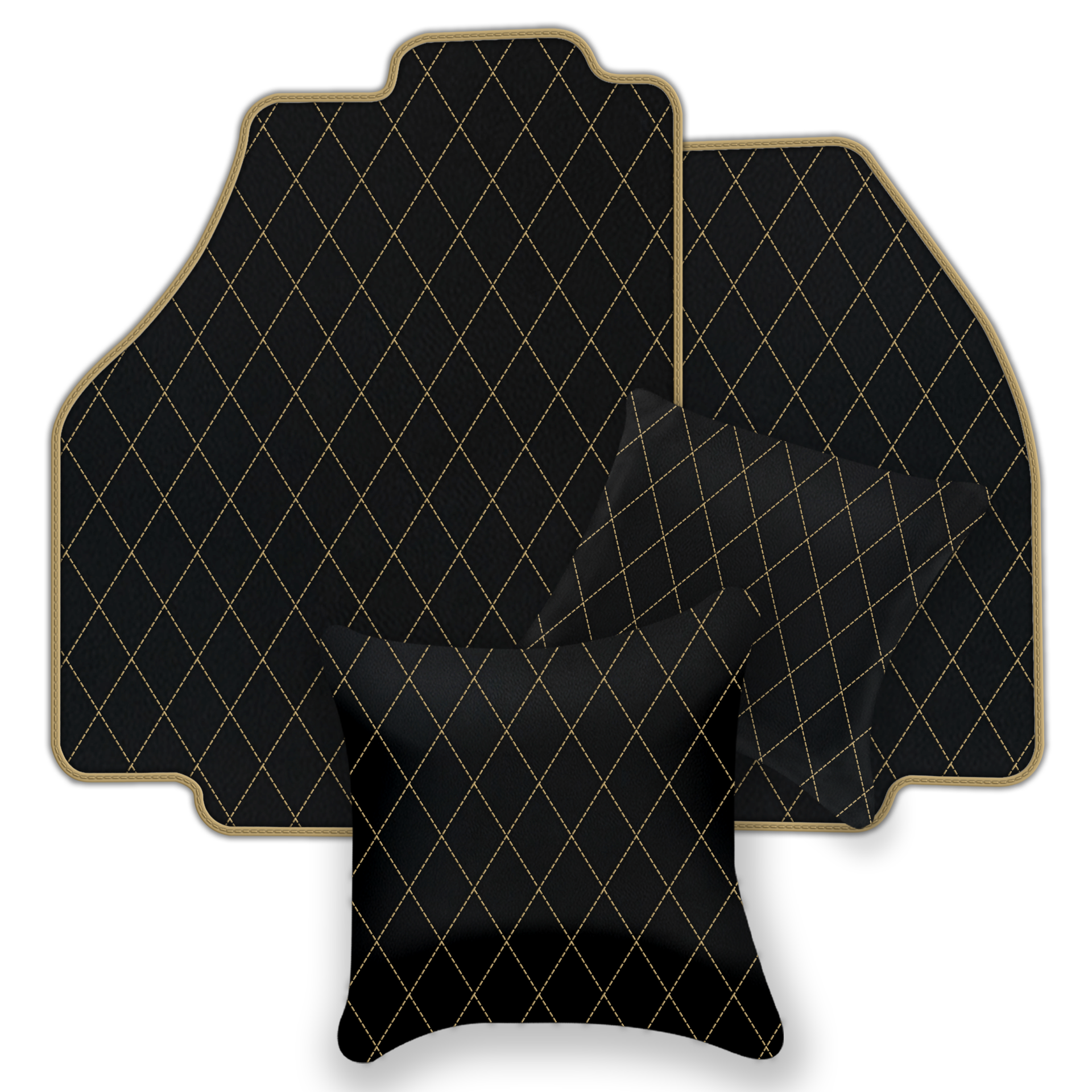 Premium Black Leather Floor Mats for Ferrari 488 Spider (2016-2022)