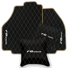 Premium Black Leather Floor Mats for Ferrari 456 (1992-2003)