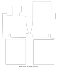 Red Floor Mats For Bentley Arnage Red Label RL (1998-2009)