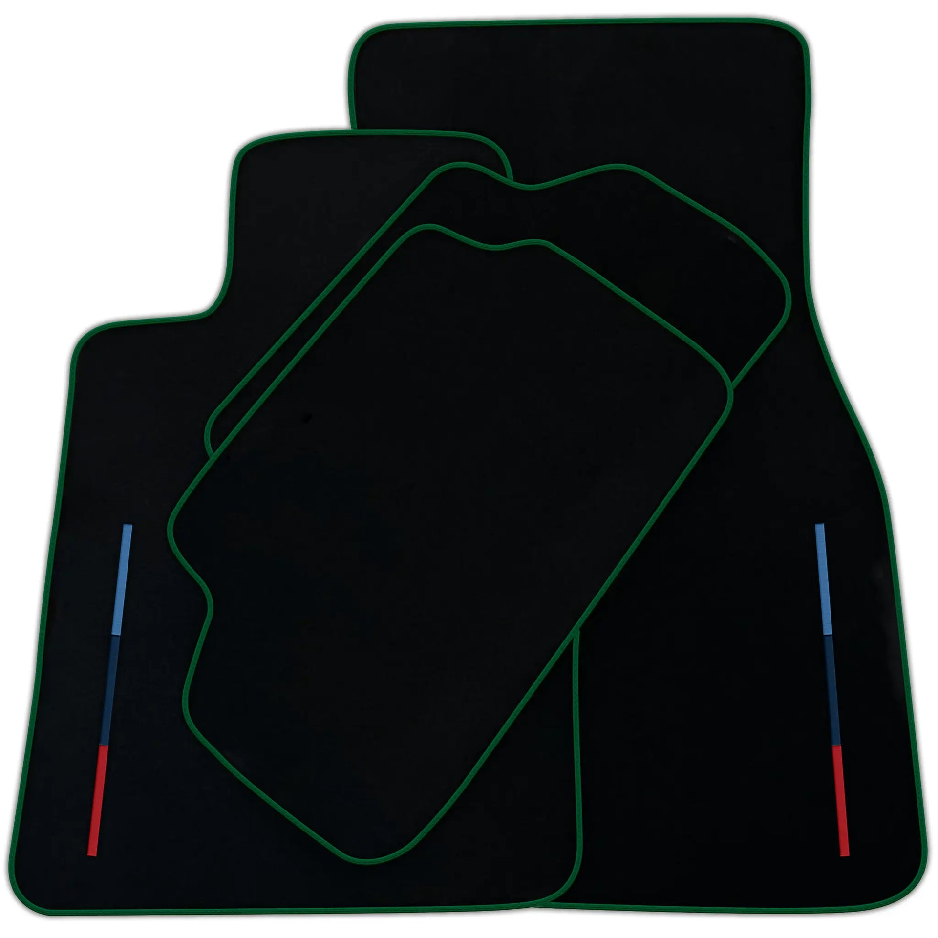 Black Floor Mats For BMW X5 Series E70 LCI With Color Stripes Tailored Set Perfect Fit | Various Trim Colors