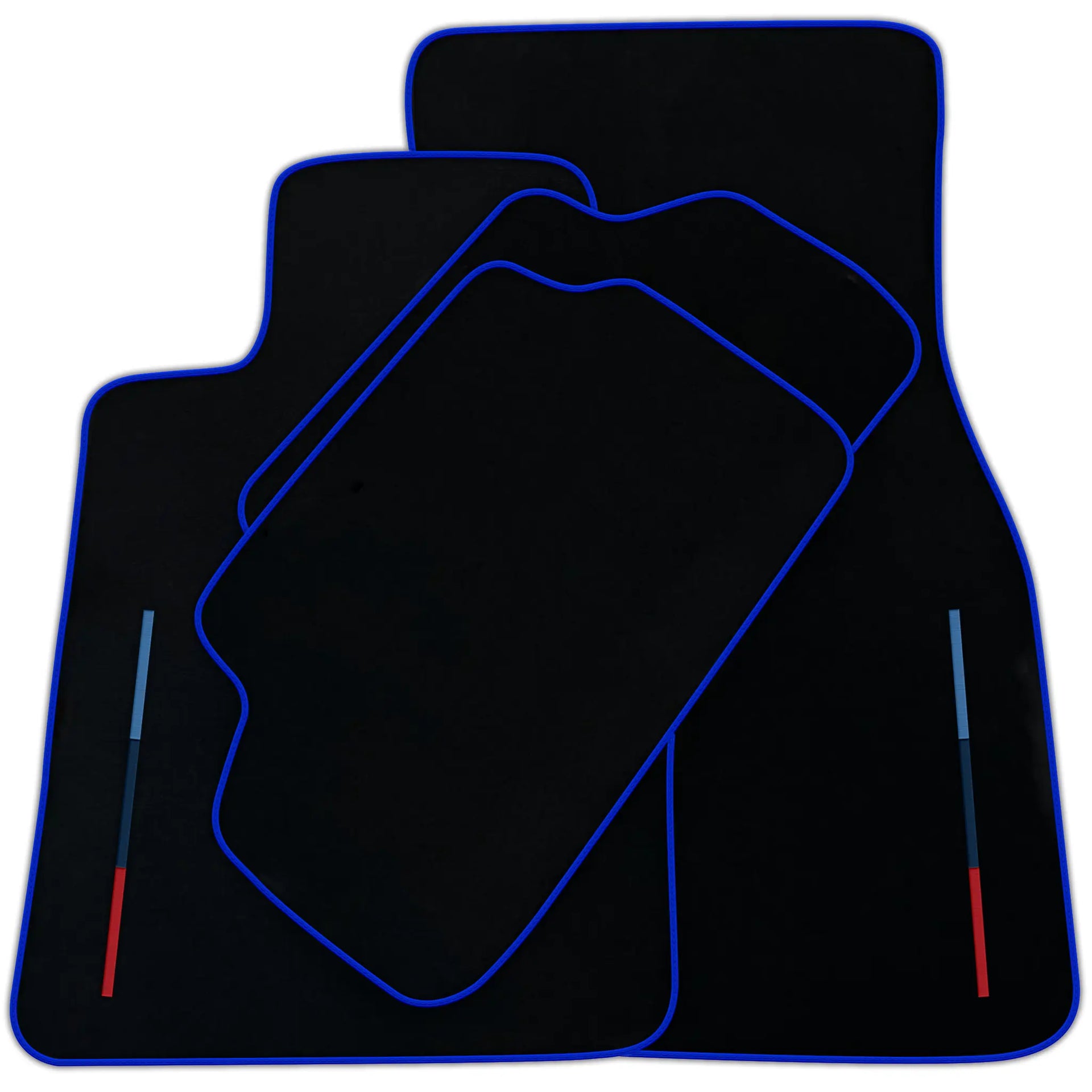 Black Floor Mats For BMW X5 Series F15 With Color Stripes Tailored Set Perfect Fit 2013-2017 | Various Trim Colors