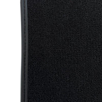 Black Floor Mats for BMW 5 Series G30 | Green Leather Borders