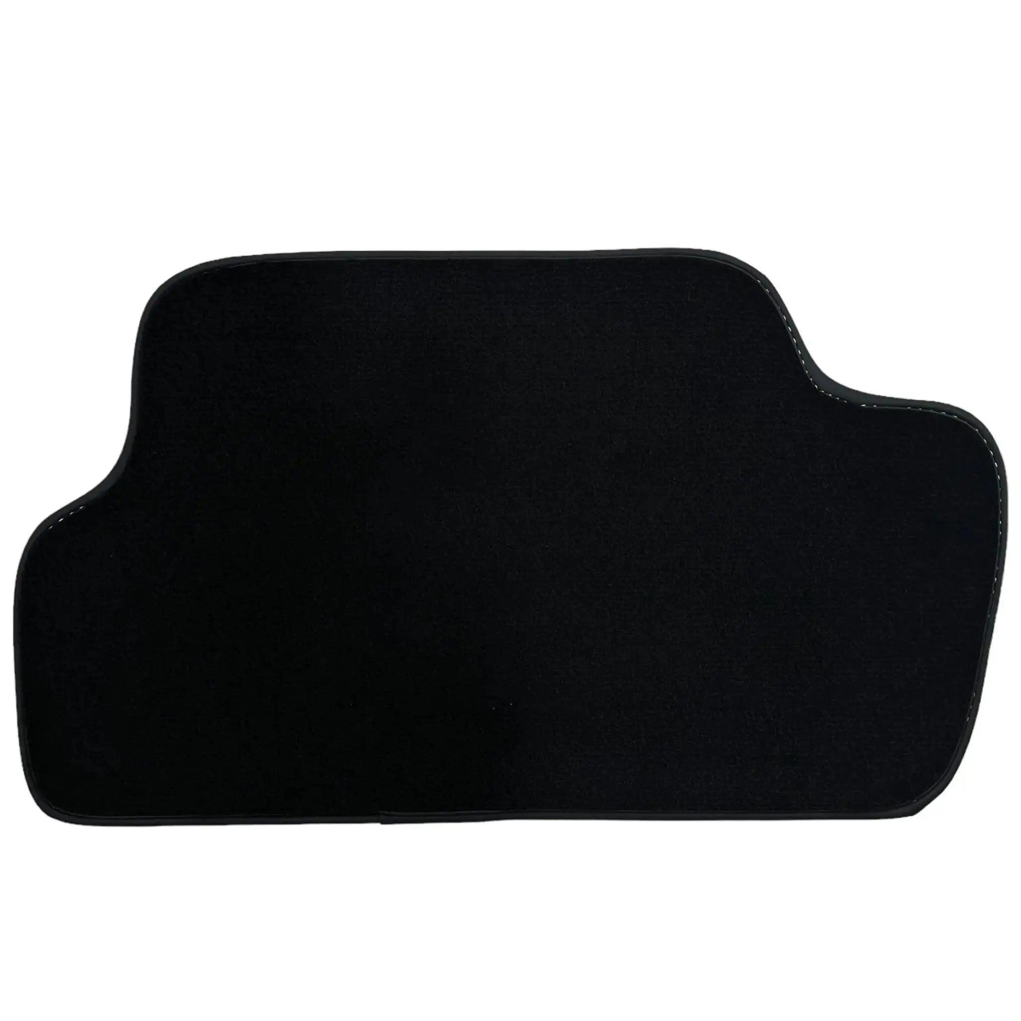 Black Floor Mats for Mini Cabrio R57 Convertible (2009-2016) with Leather - AutoWin