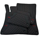 Black Leather Floor Mats For Mercedes Benz B-Class W246 (2011-2019) | ER56 Design - AutoWin
