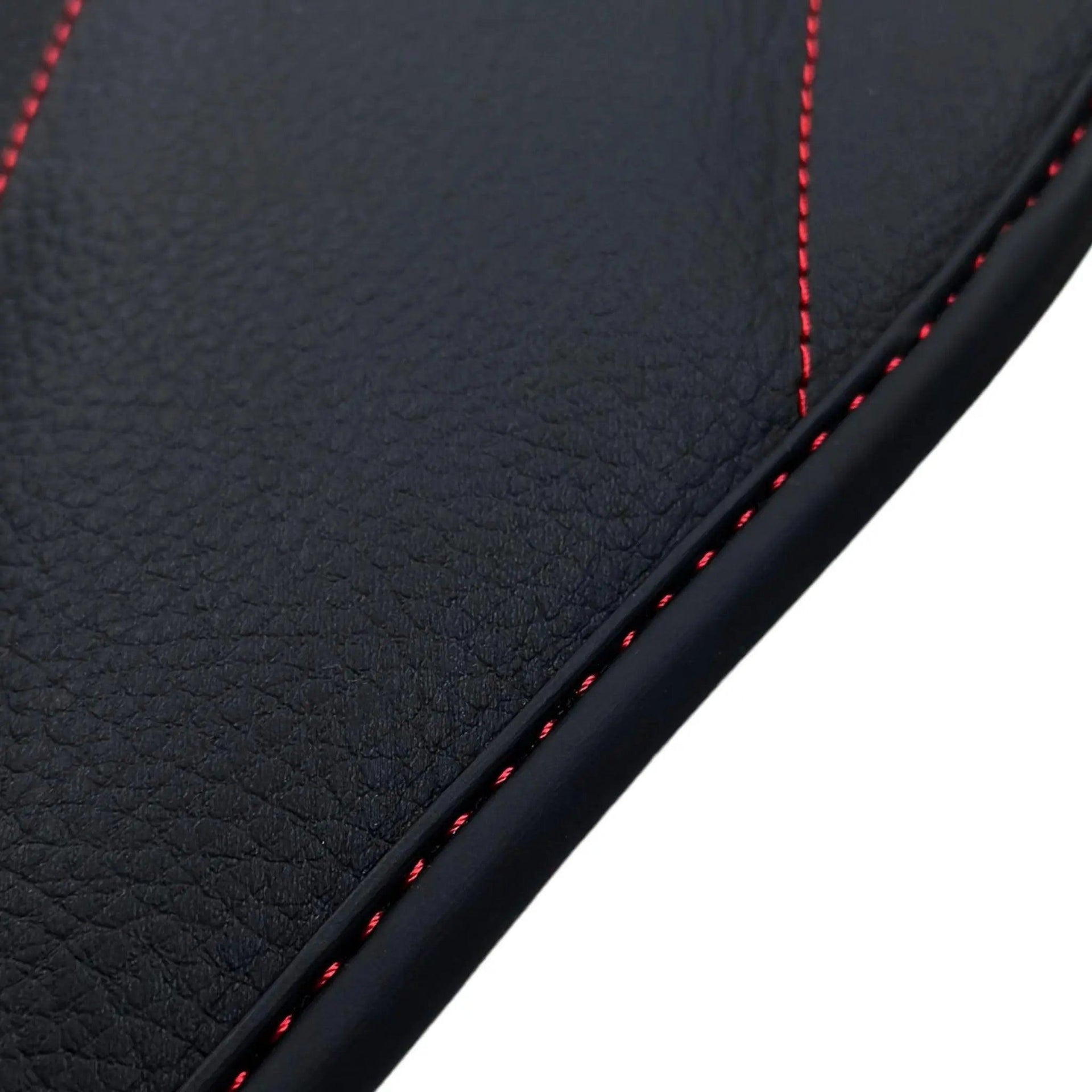 Black Leather Floor Mats For Mercedes Benz E-Class S210 Estate (1996-2003) | ER56 Design - AutoWin