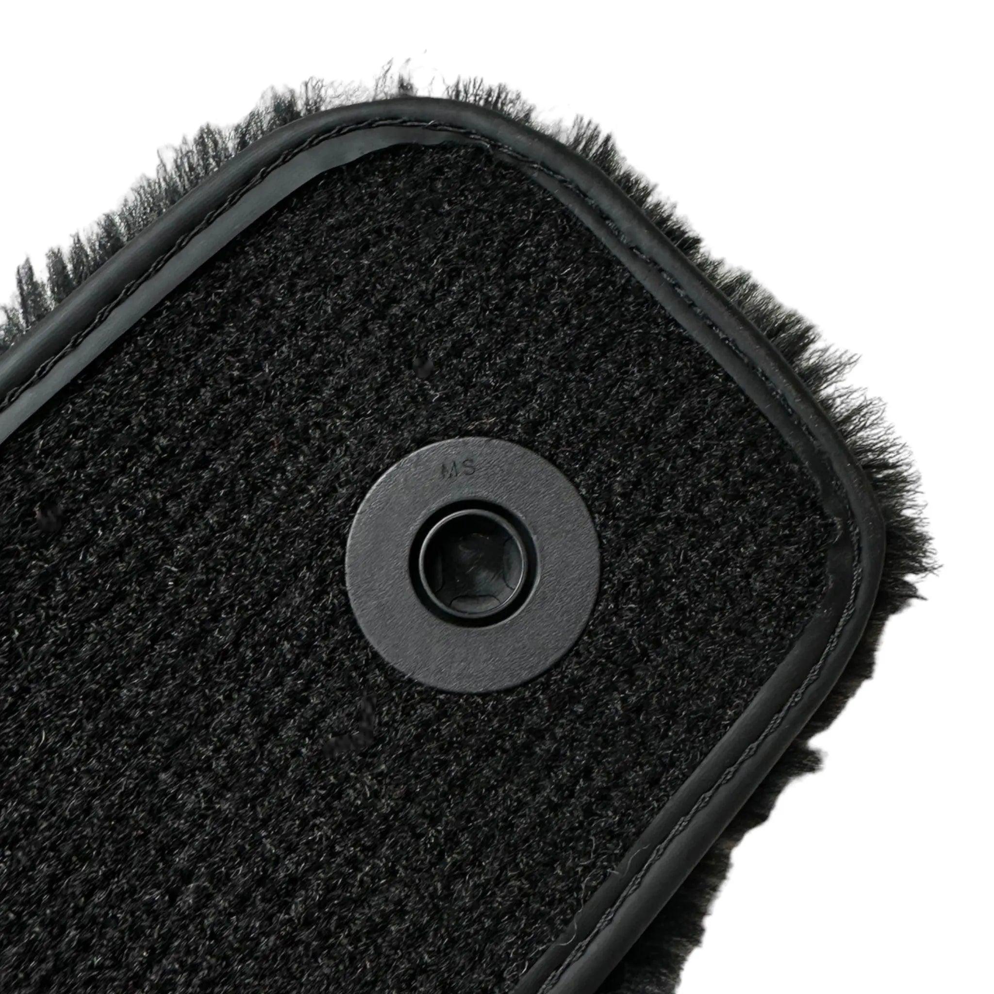Black Sheepskin Floor Mats For Mercedes Benz A-Class W177 Hatchback AMG (2018-2023) | ER56 Design - AutoWin