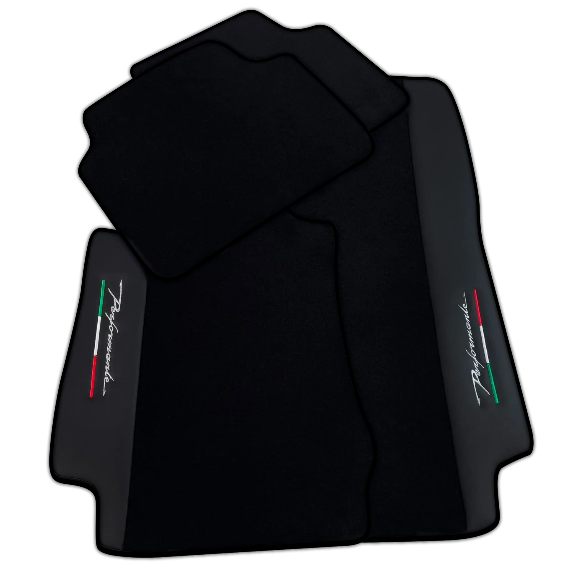 Black Floor Mats for Alfa Romeo Giulia (2016-2024) All Wheel Drive | Performante