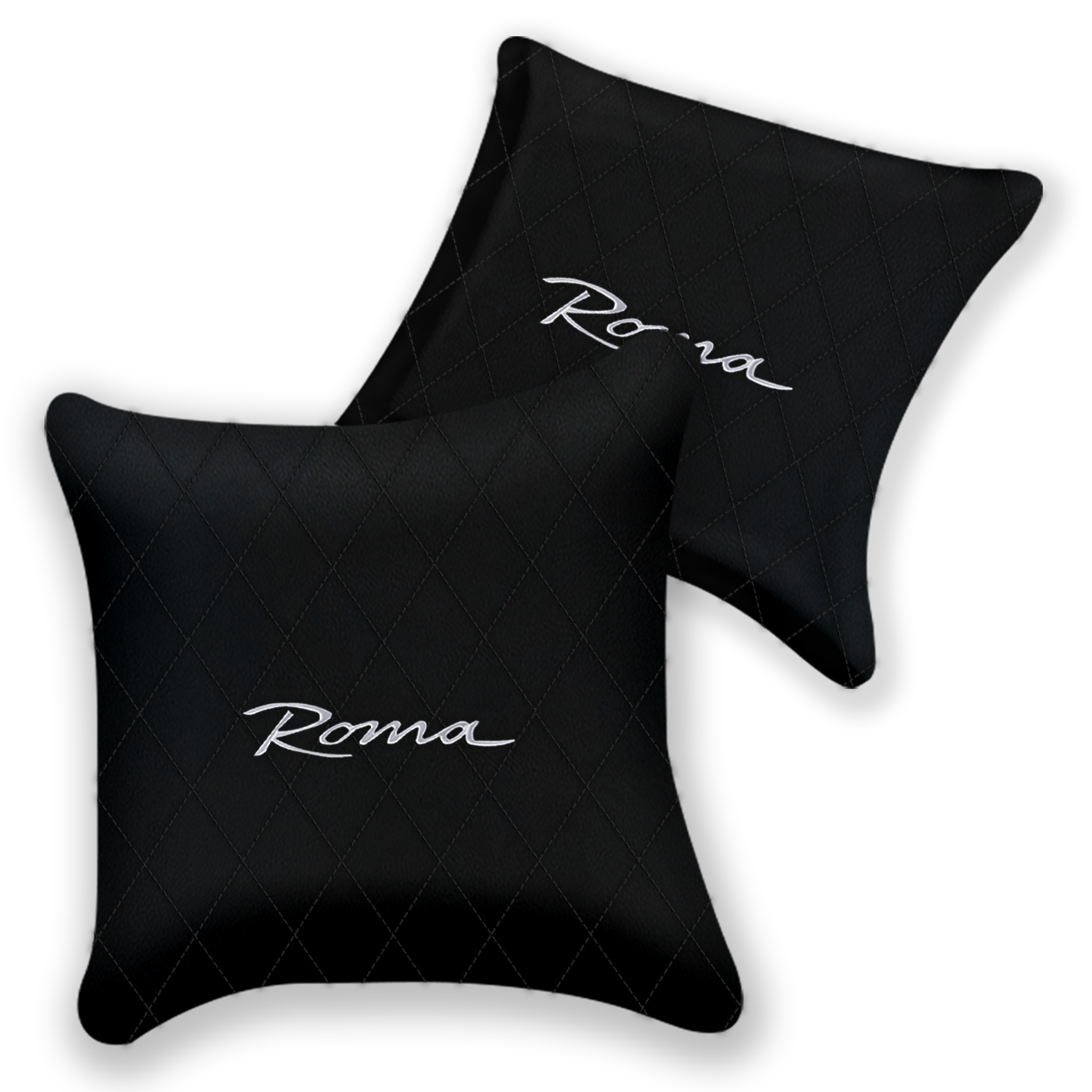 Customizable Black Leather Pillows for Ferrari Portofino (2018-2023)